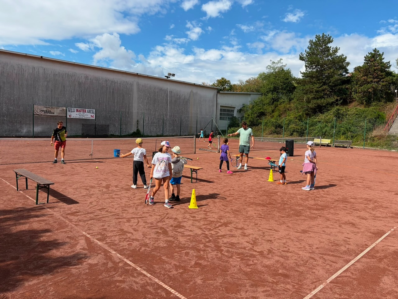 Tennisübungen
